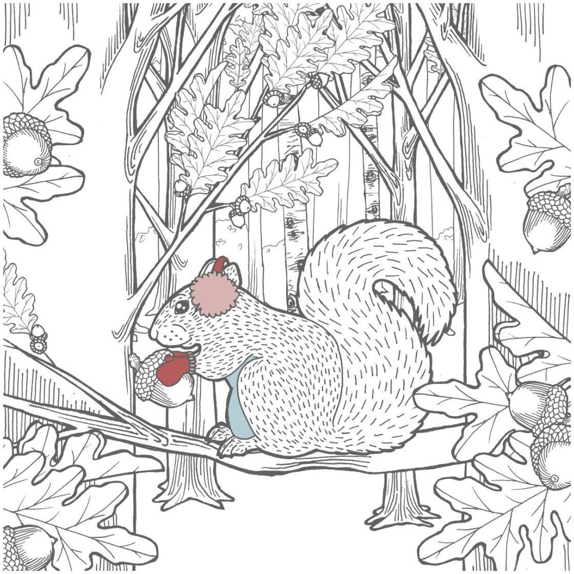Color the Forest Color VIII -Paper Art-26&quotx26"