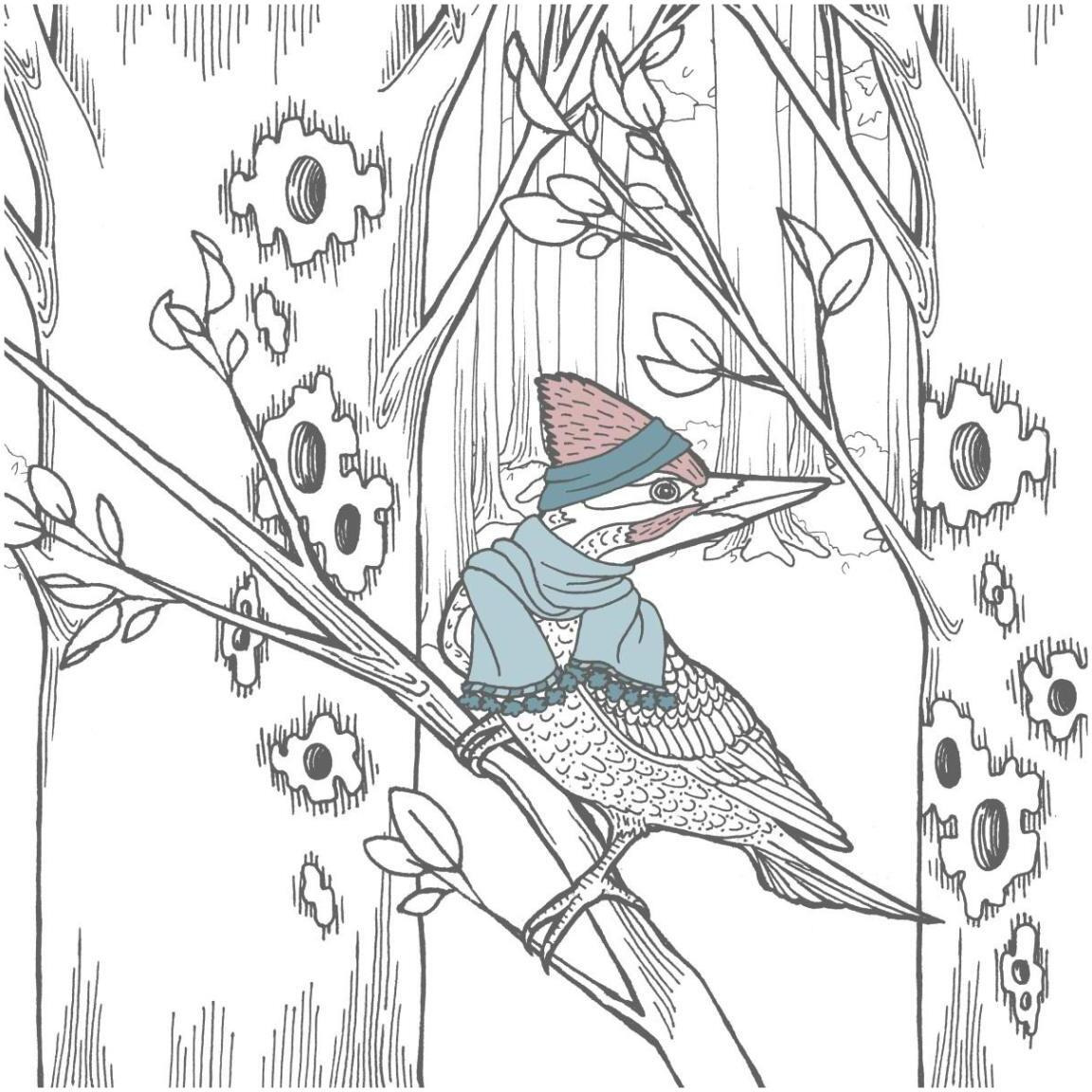 Color the Forest Color XII -Paper Art-42&quotx42"