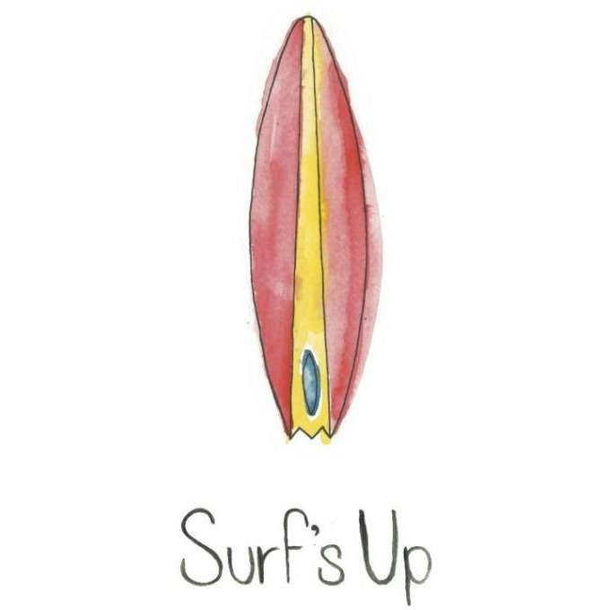 Surfer Dude I -Paper Art-38&quotx38"