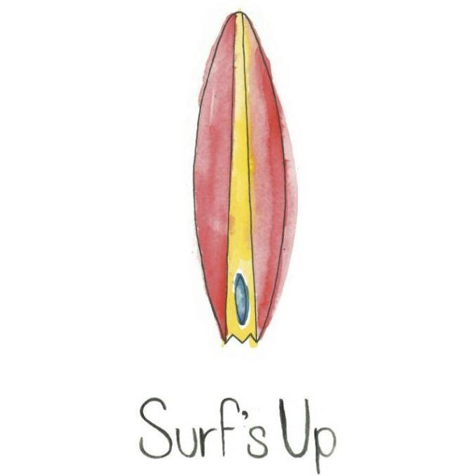 Surfer Dude I -Paper Art-42&quotx42"