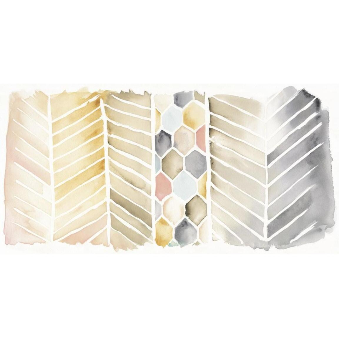 Watercolor Chevron Crop -Paper Art-50&quotx26"