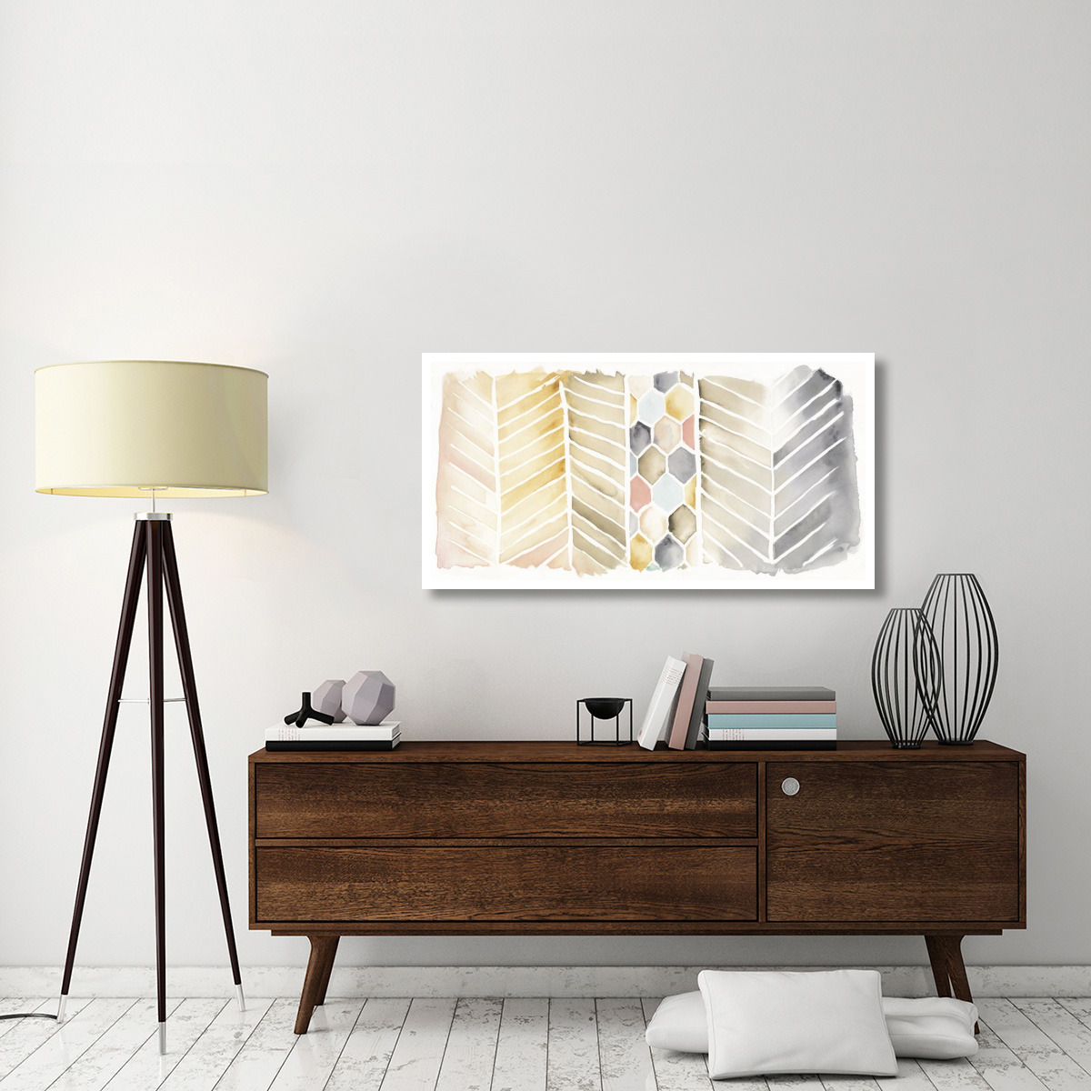 Watercolor Chevron Crop -Paper Art-50&quotx26"