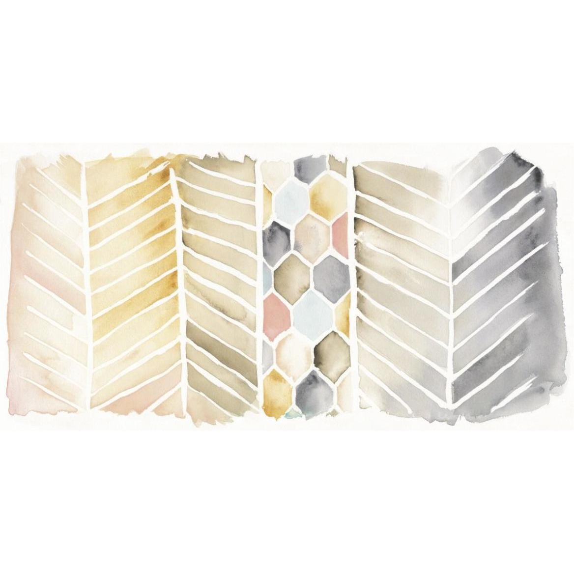Watercolor Chevron Crop -Paper Art-74&quotx38"