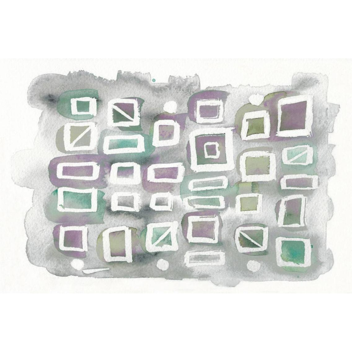 Watercolor Squares Bright -Paper Art-38&quotx26"