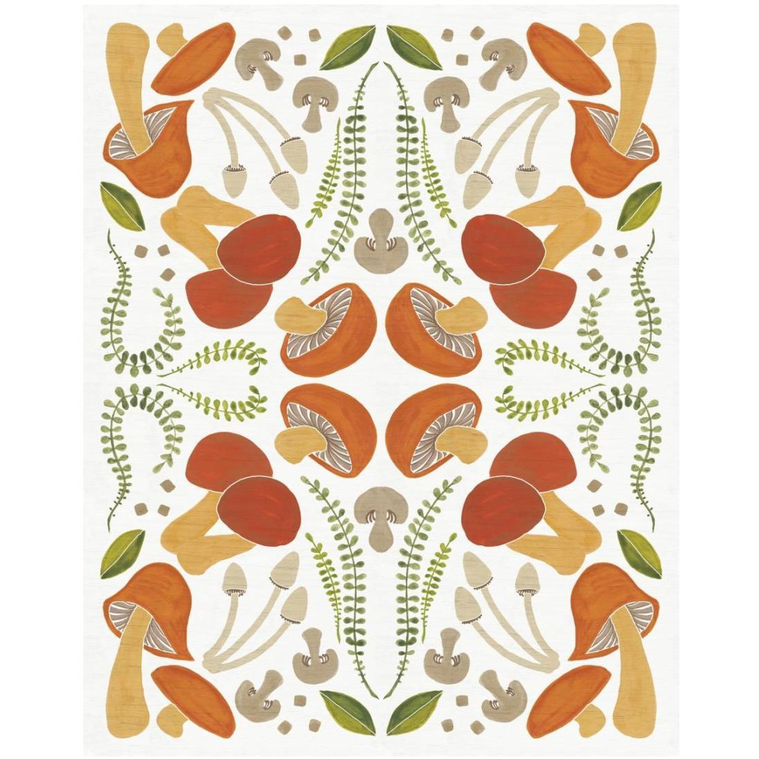 Retro Mushroom Otomi -Paper Art-18&quotx22"