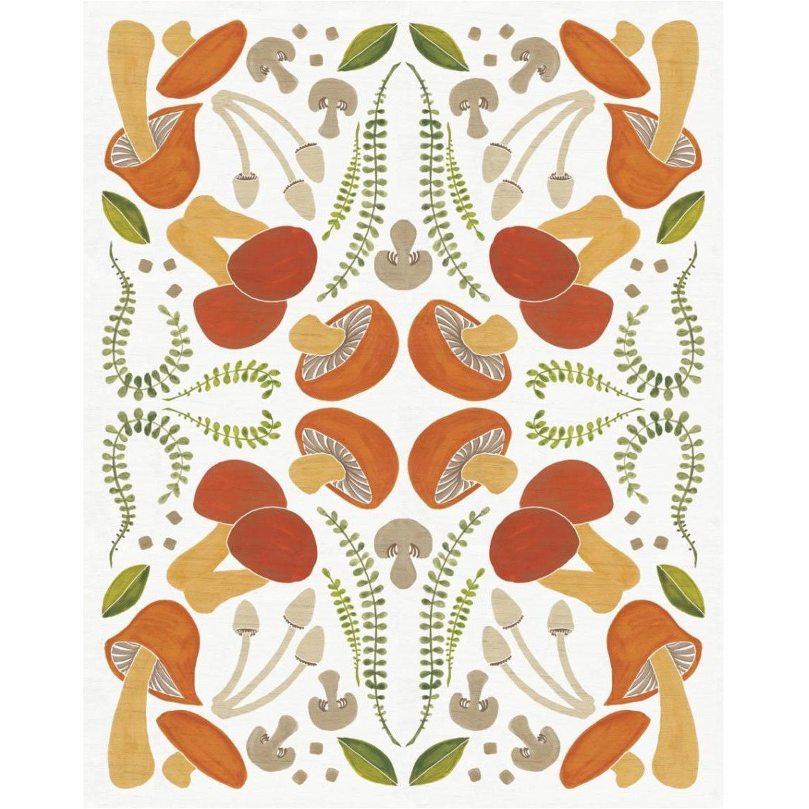 Retro Mushroom Otomi -Paper Art-30&quotx37"