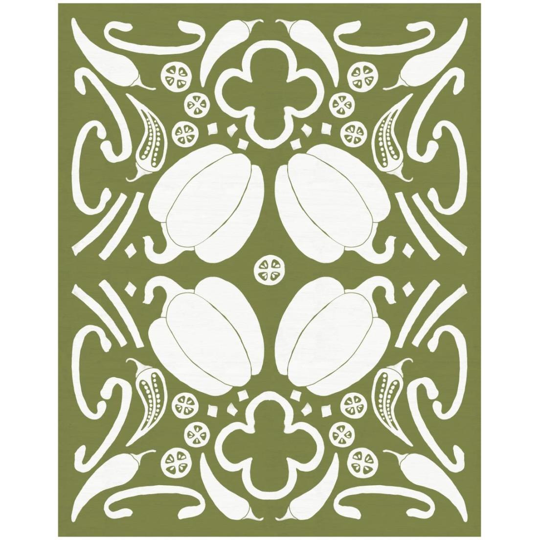 Retro Pepper Otomi Silhouette -Paper Art-18&quotx22"