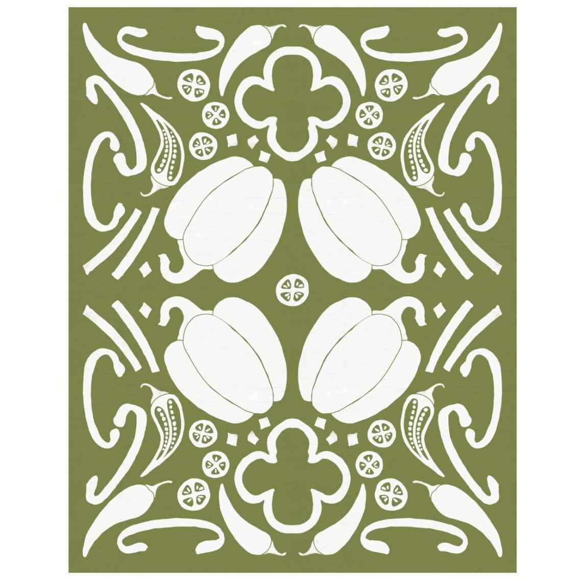 Retro Pepper Otomi Silhouette -Paper Art-22&quotx26"