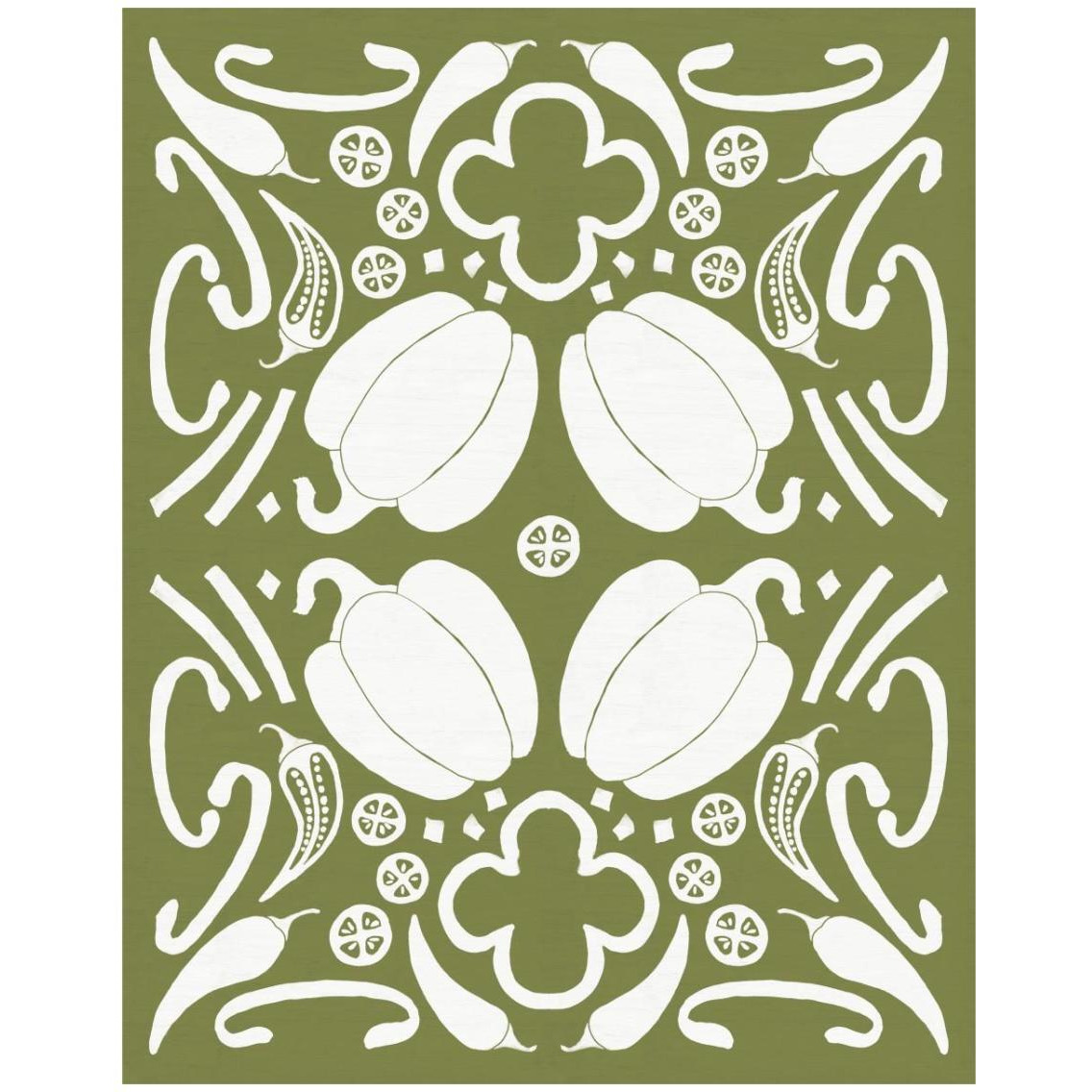 Retro Pepper Otomi Silhouette -Paper Art-24&quotx30"