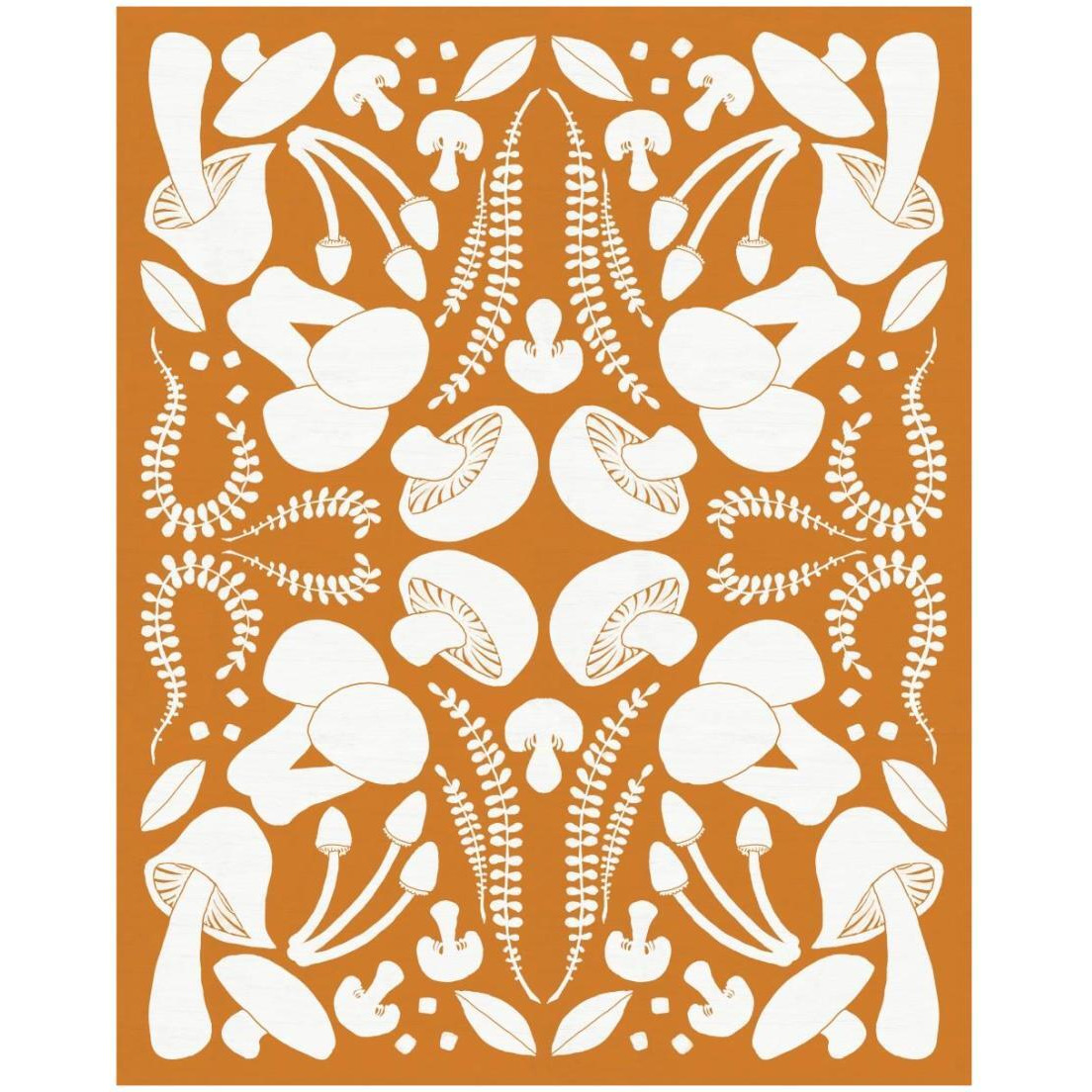 Retro Mushroom Otomi Silhouette -Paper Art-18&quotx22"