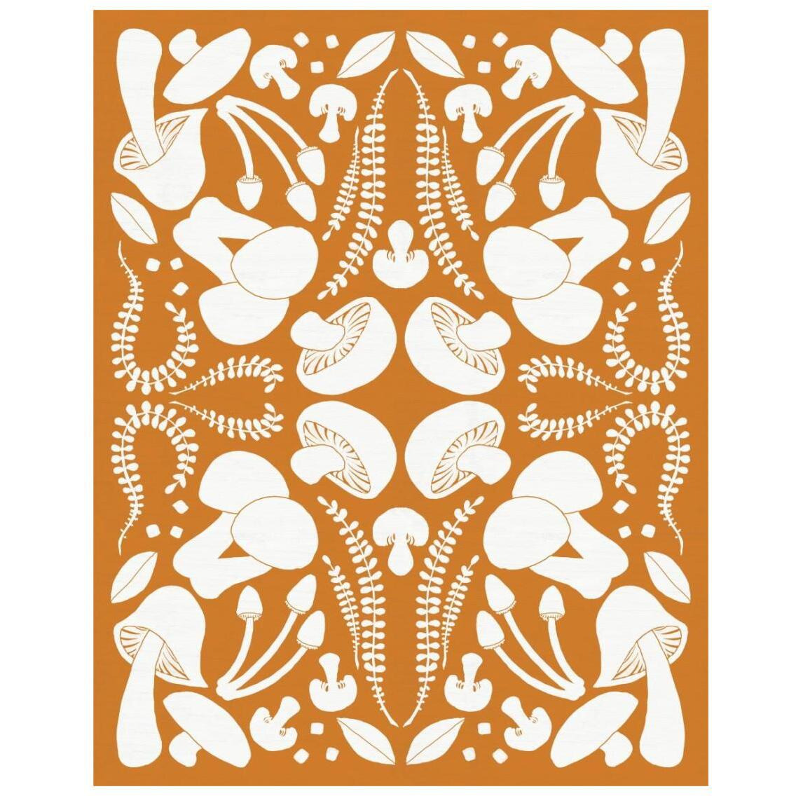 Retro Mushroom Otomi Silhouette -Paper Art-22&quotx26"