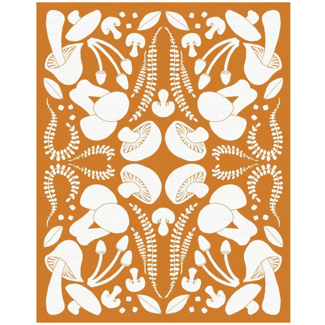 Retro Mushroom Otomi Silhouette -Paper Art-24&quotx30"