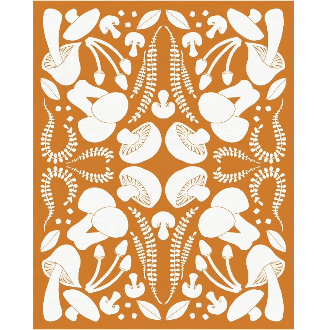 Retro Mushroom Otomi Silhouette -Paper Art-30&quotx37"