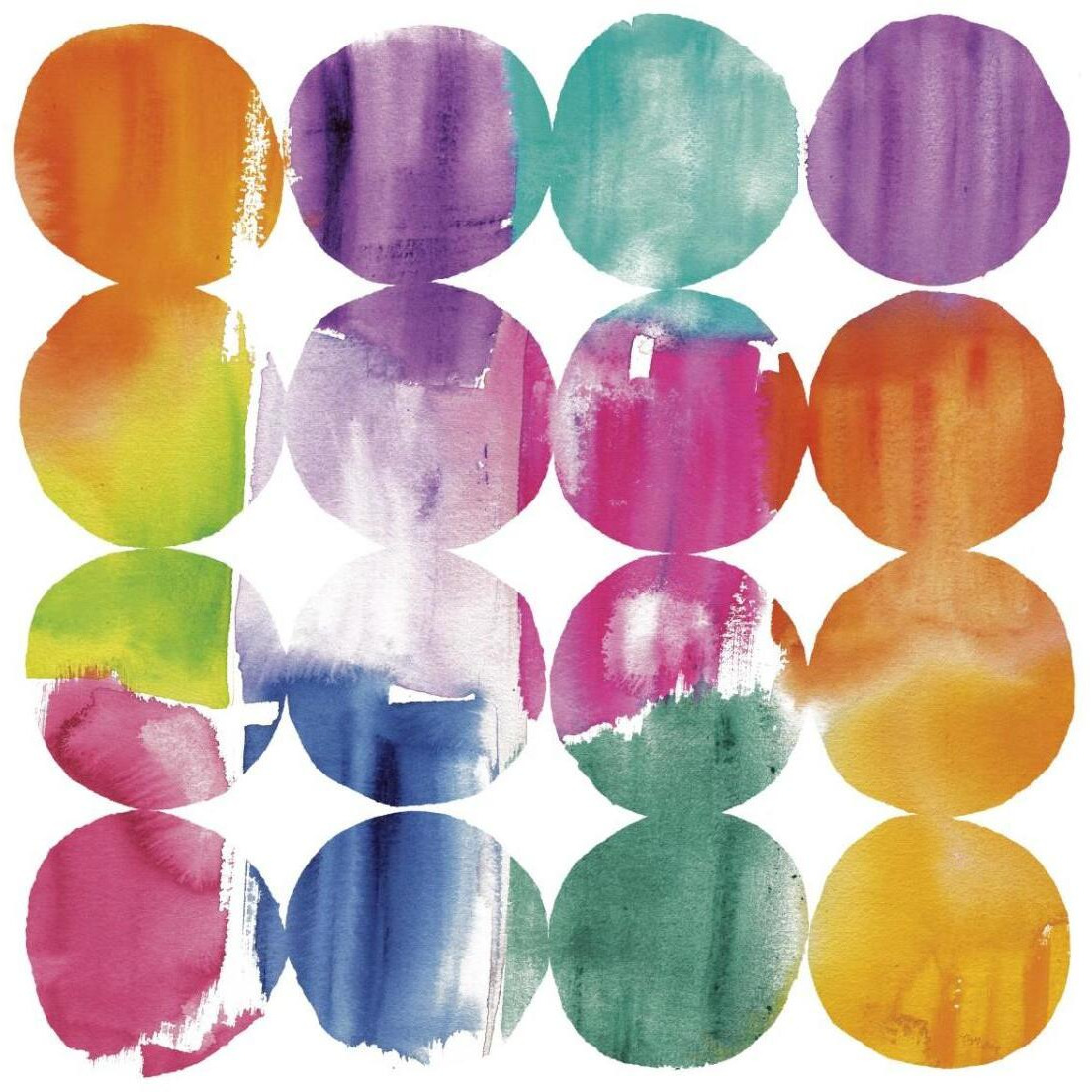 Spring Dots Crop with White Border -Paper Art-32&quotx32"