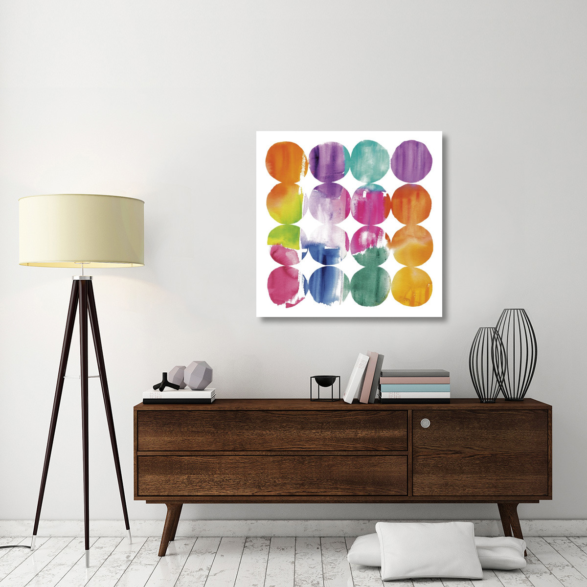 Spring Dots Crop with White Border -Paper Art-38&quotx38"