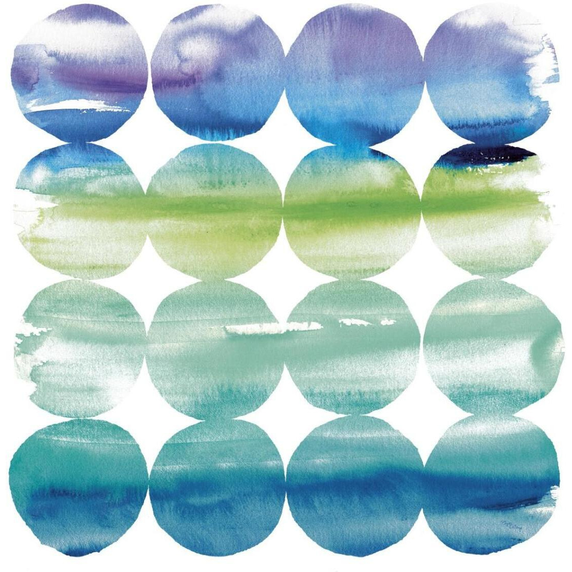 Summer Dots Crop with White Border -Paper Art-38&quotx38"