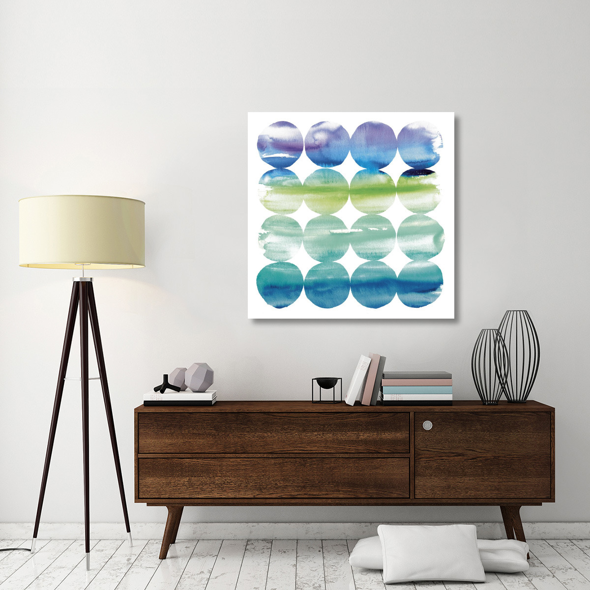 Summer Dots Crop with White Border -Paper Art-42&quotx42"