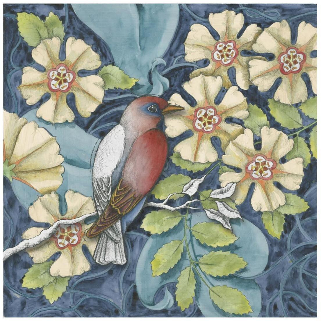 Arts and Crafts Bird I -Paper Art-20&quotx20"