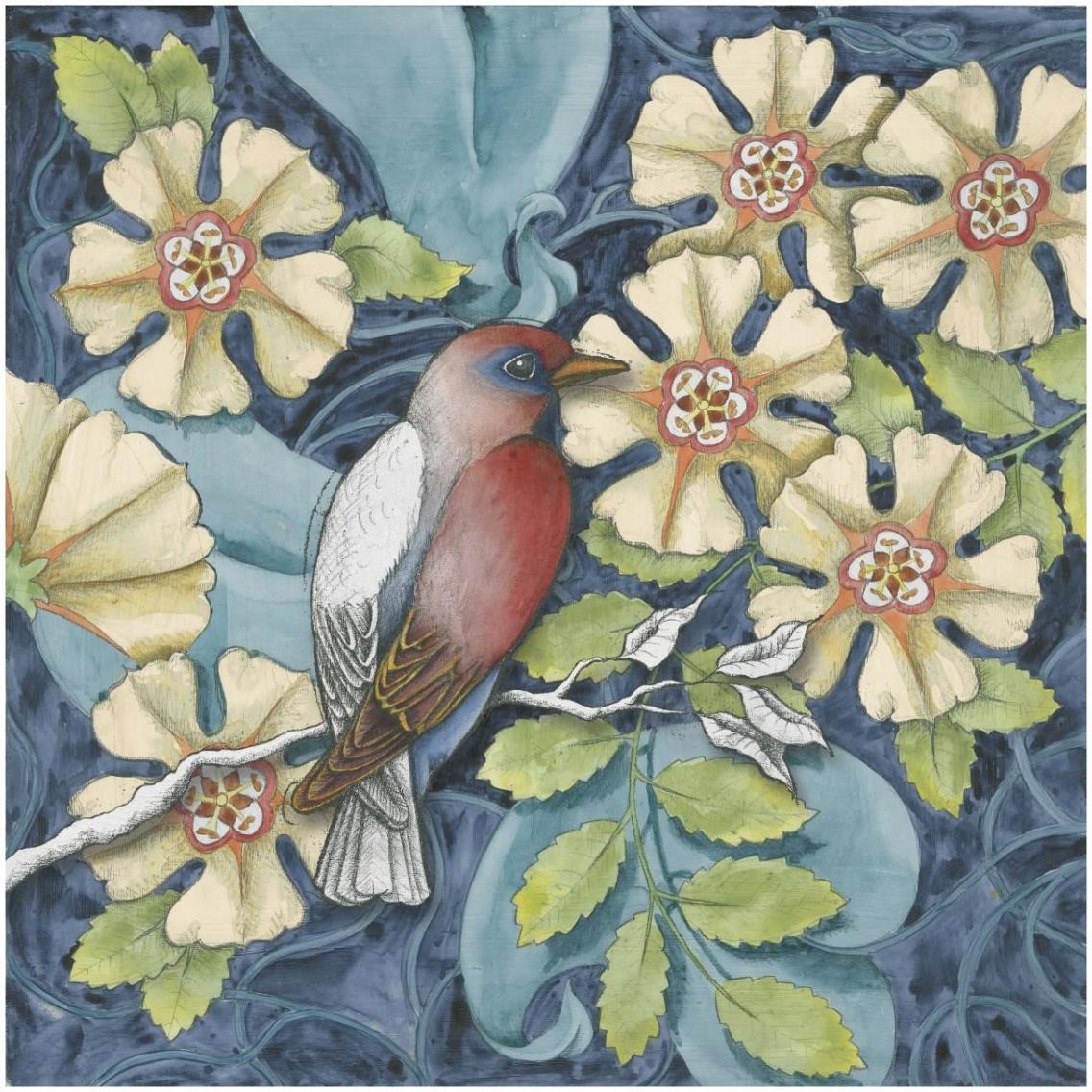 Arts and Crafts Bird I -Paper Art-32&quotx32"