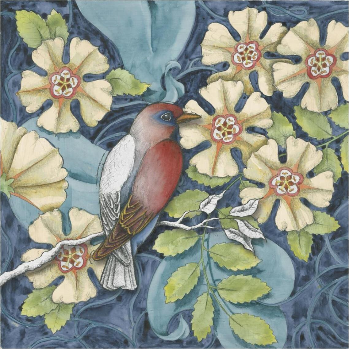 Arts and Crafts Bird I -Paper Art-38&quotx38"