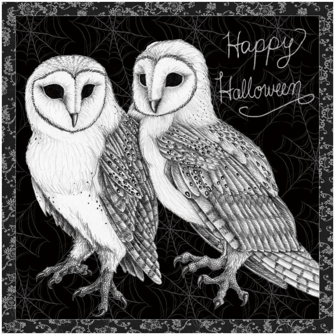 Arsenic and Old Lace Happy Halloween -Paper Art-26&quotx26"