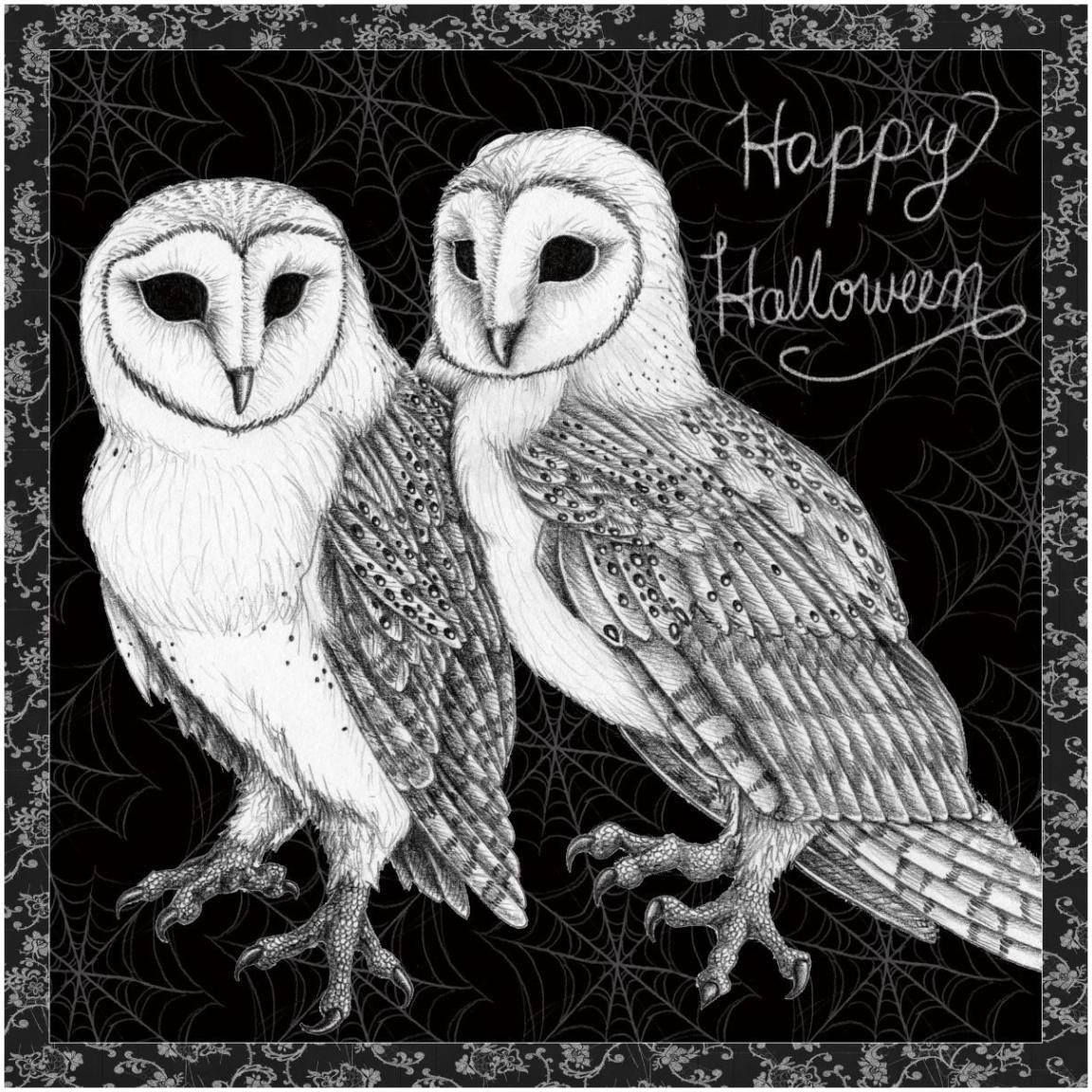Arsenic and Old Lace Happy Halloween -Paper Art-42&quotx42"