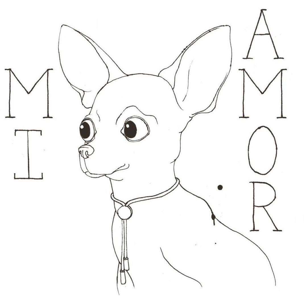 Puppy Love Chihuahua -Paper Art-26&quotx26"