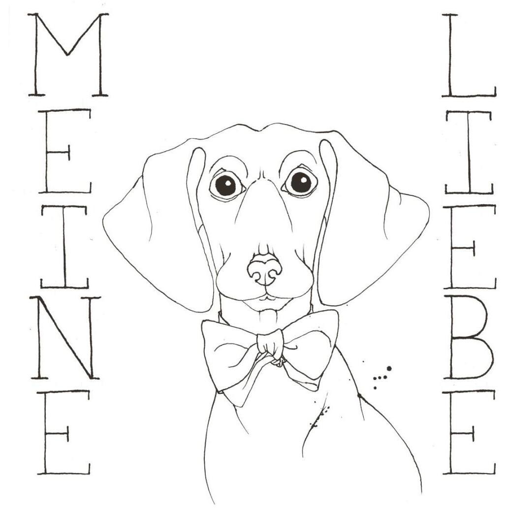 Puppy Love Dachshund -Paper Art-20&quotx20"