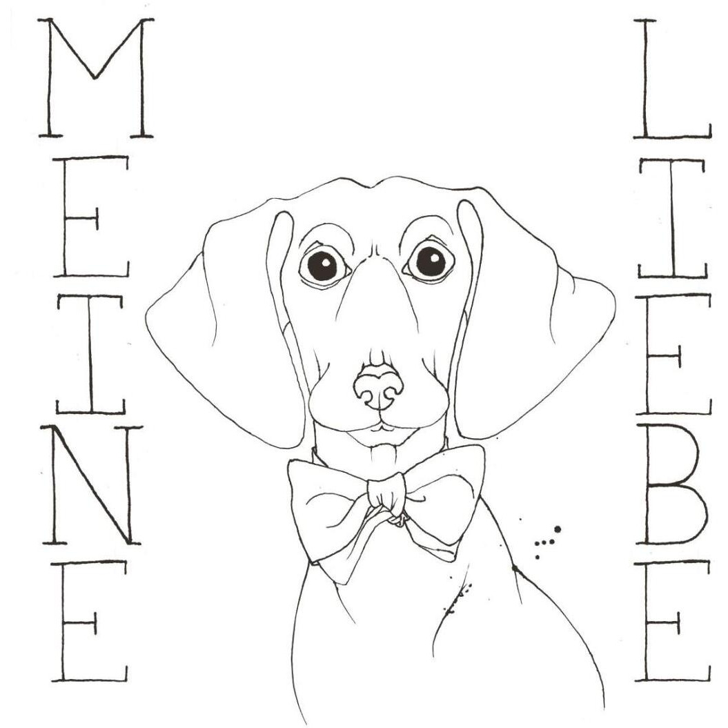 Puppy Love Dachshund -Paper Art-26&quotx26"