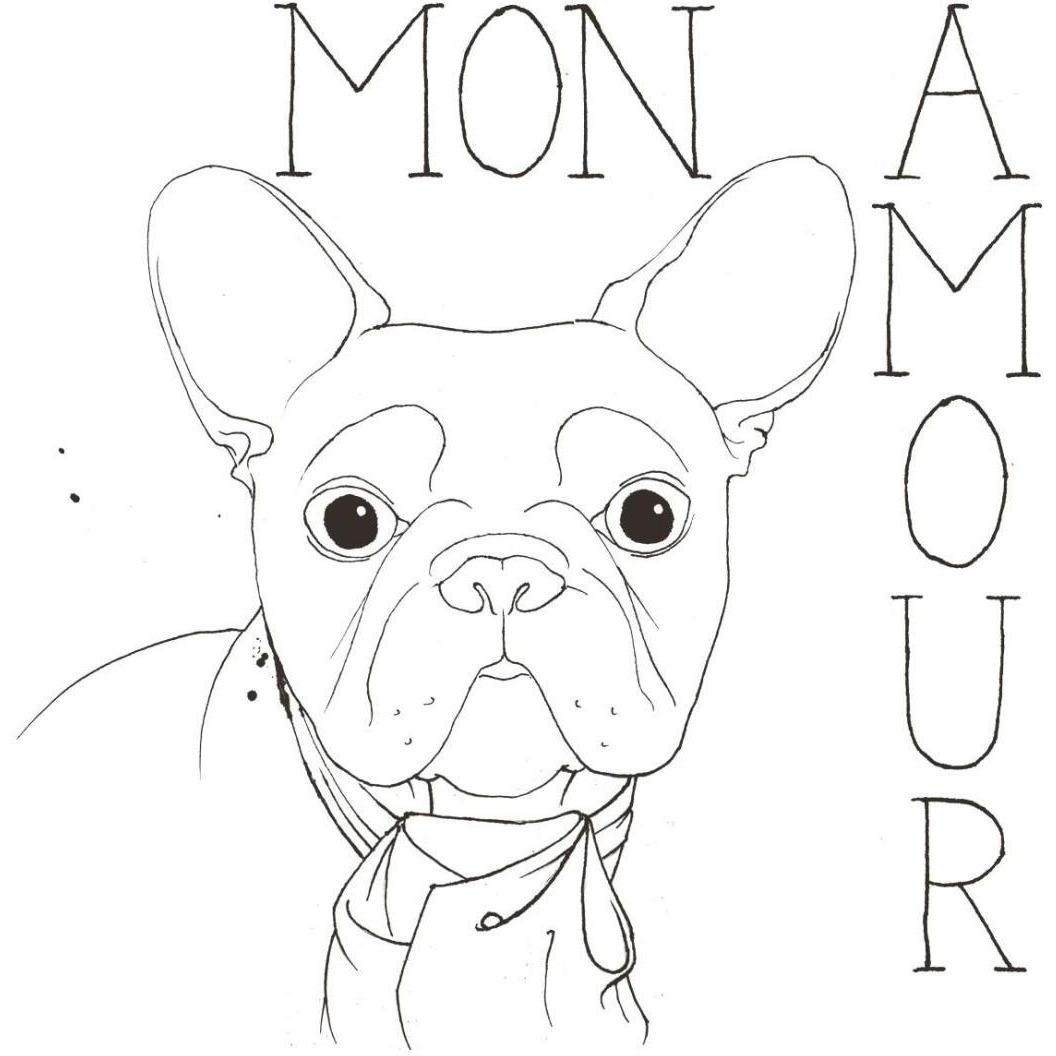 Puppy Love Frenchie -Paper Art-26&quotx26"