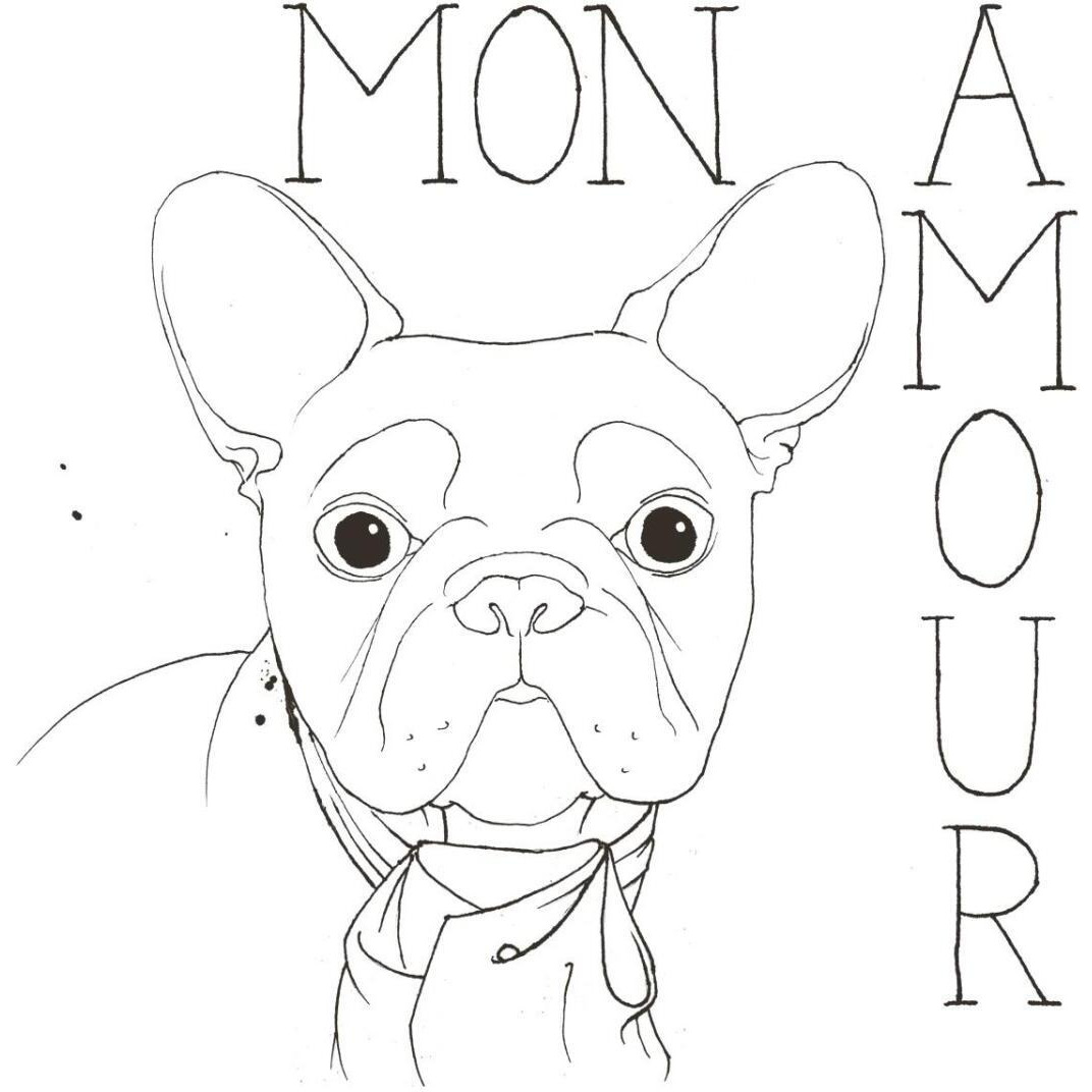 Puppy Love Frenchie -Paper Art-32&quotx32"