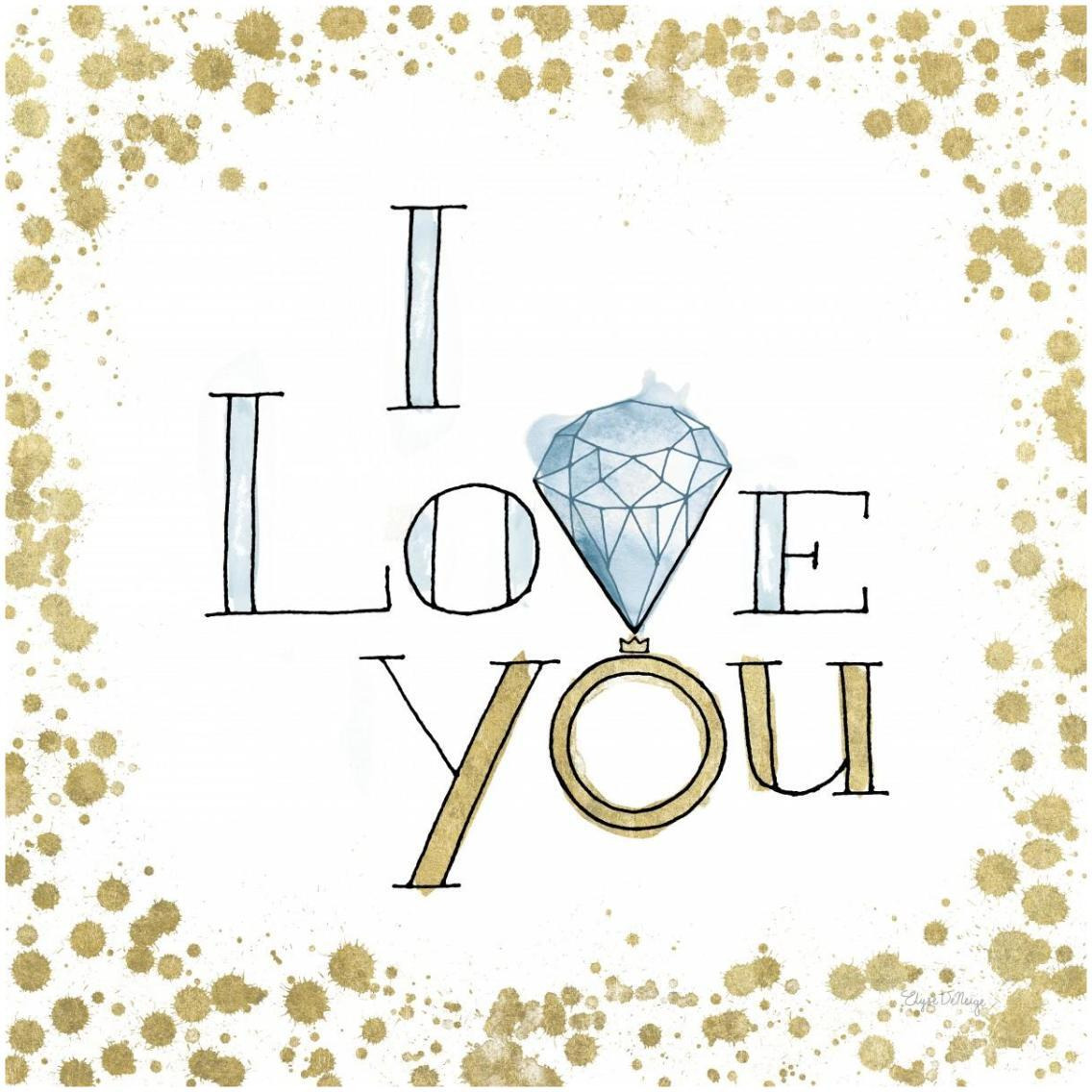 Love Rocks I -Paper Art-32&quotx32"