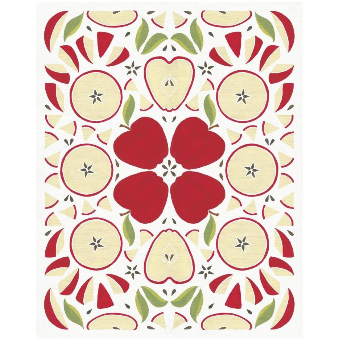 Retro Apple Otomi -Paper Art-18&quotx22"