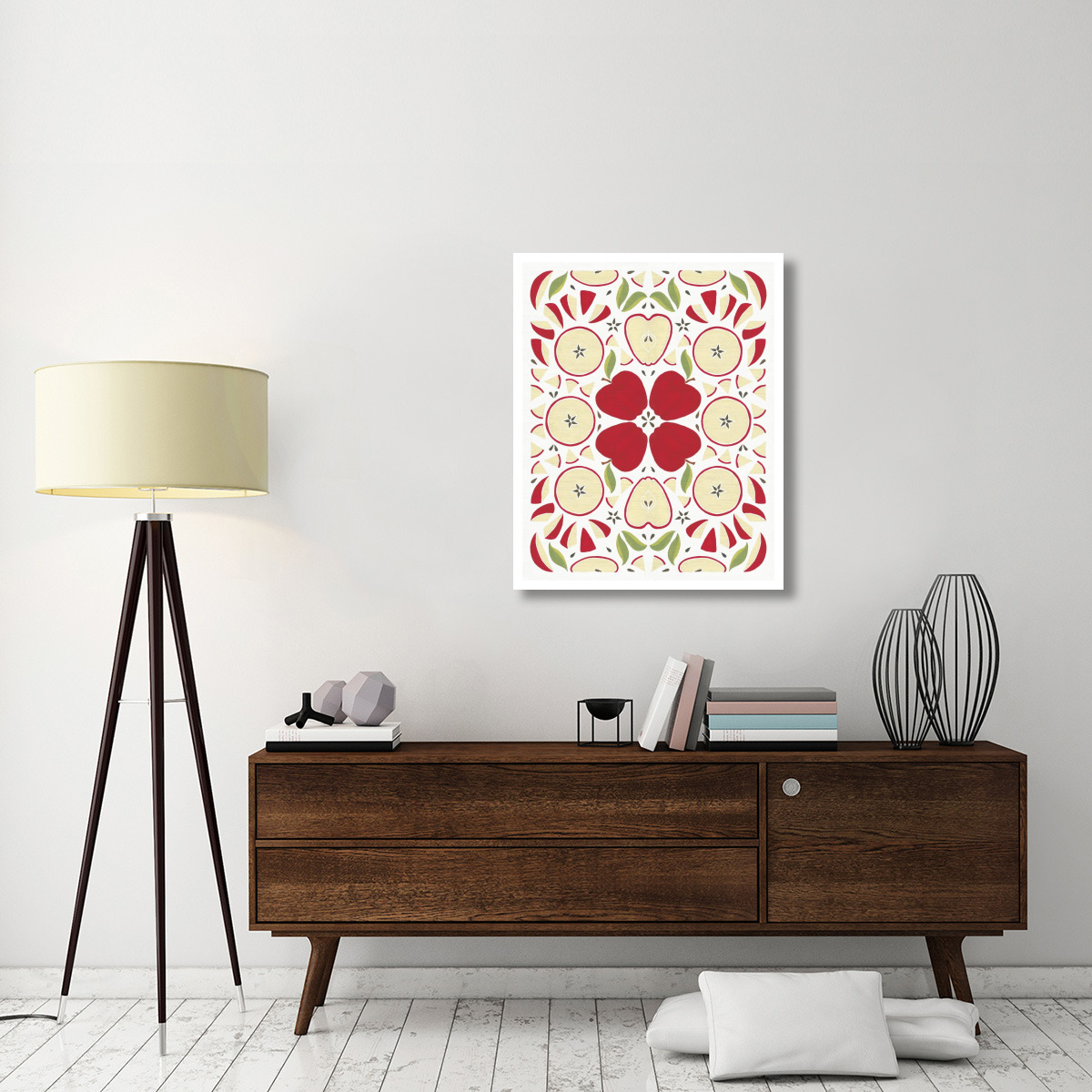 Retro Apple Otomi -Paper Art-30&quotx37"