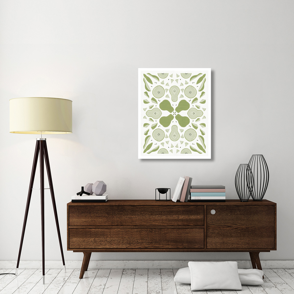 Retro Pear Otomi Monotone -Paper Art-30&quotx37"