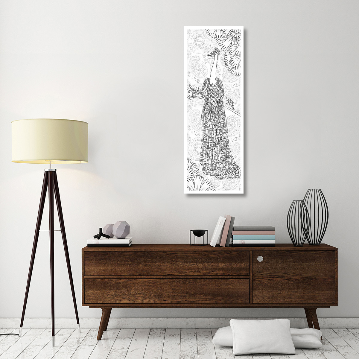 Boho Peacocks II -Paper Art-20&quotx56"
