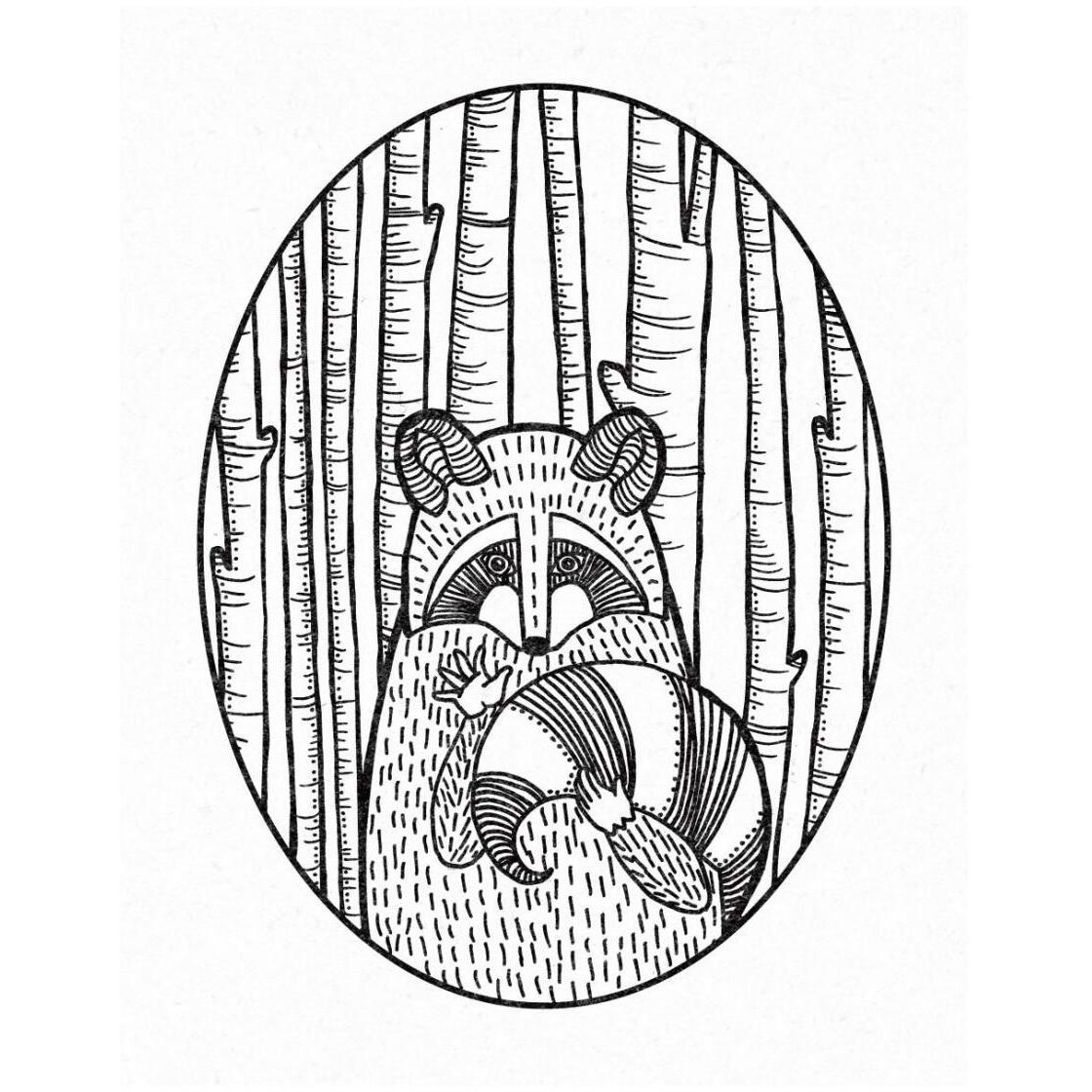 Forest Friends II Black and White -Paper Art-22&quotx26"