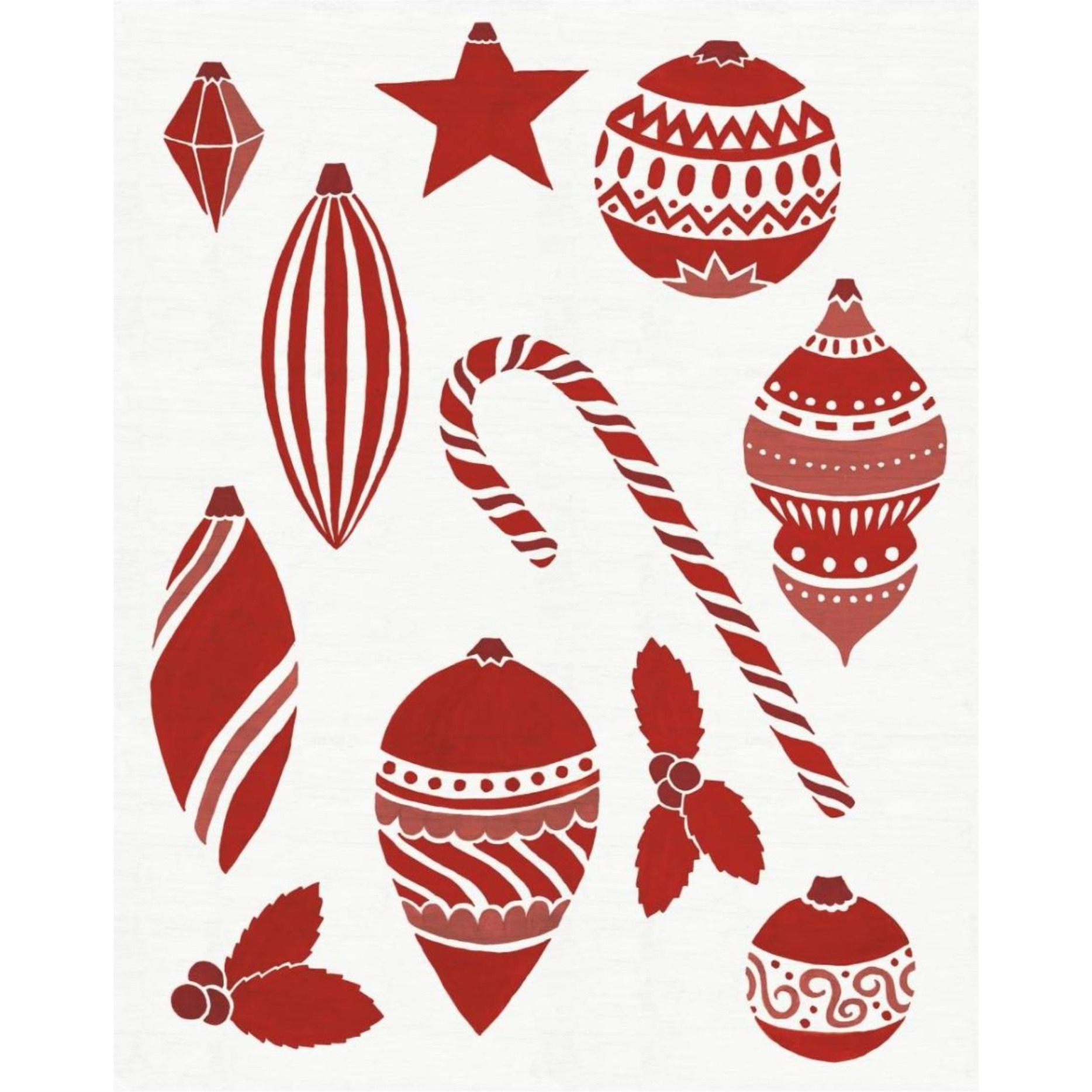 Christmas Otomi Tile III -Paper Art-24&quotx30"