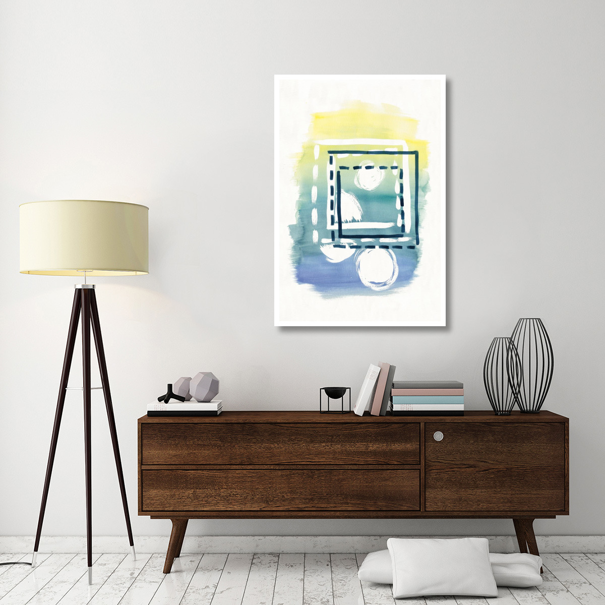 Offset Shapes Square -Paper Art-34&quotx50"