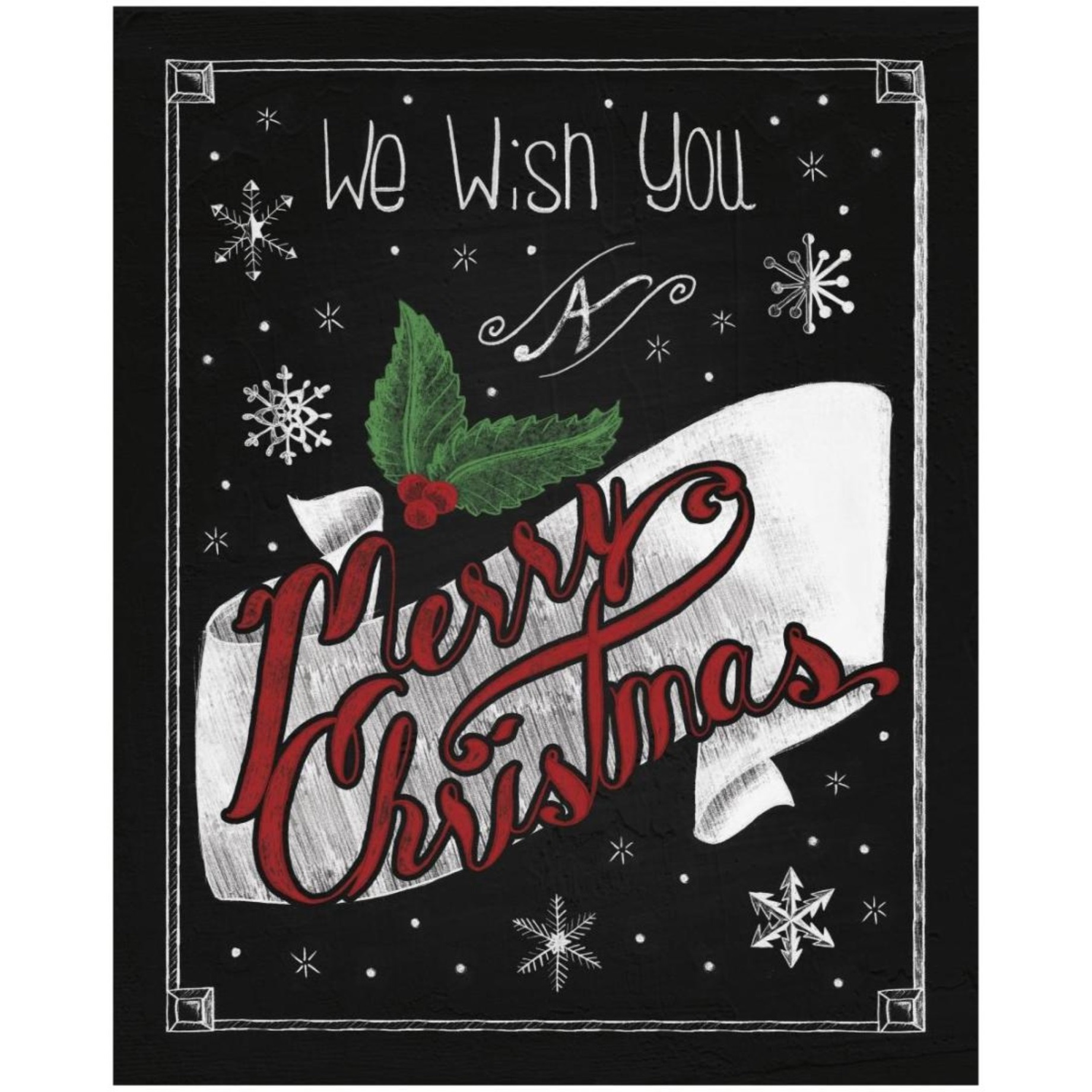 Christmas Chalkboard I -Paper Art-18&quotx22"