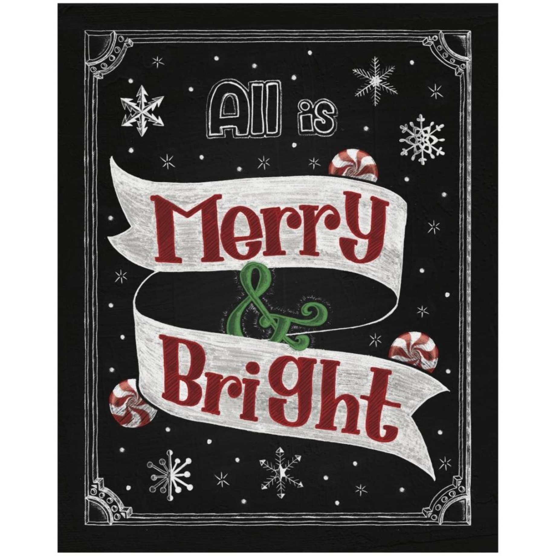 Christmas Chalkboard II -Paper Art-18&quotx22"