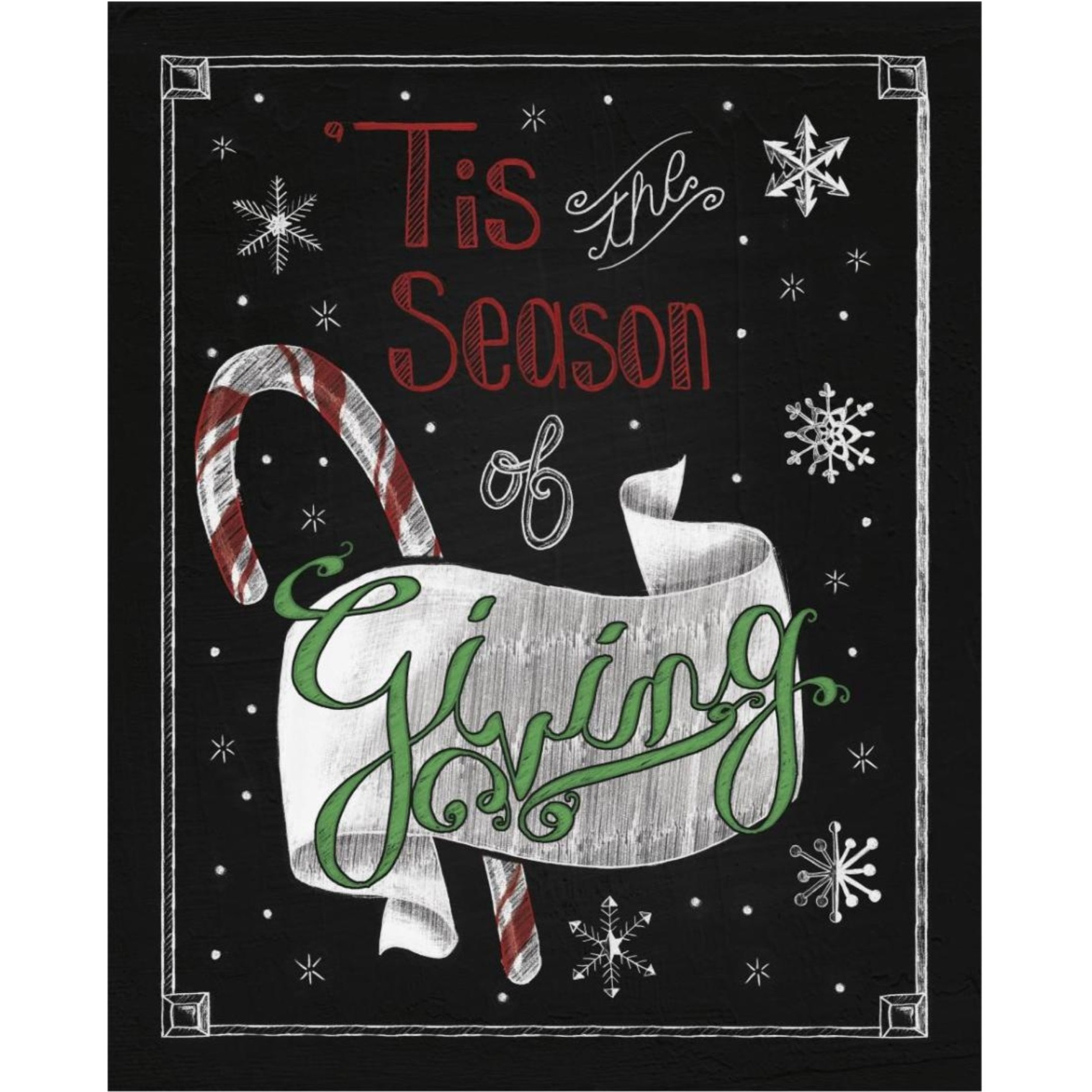 Christmas Chalkboard III -Paper Art-24&quotx30"