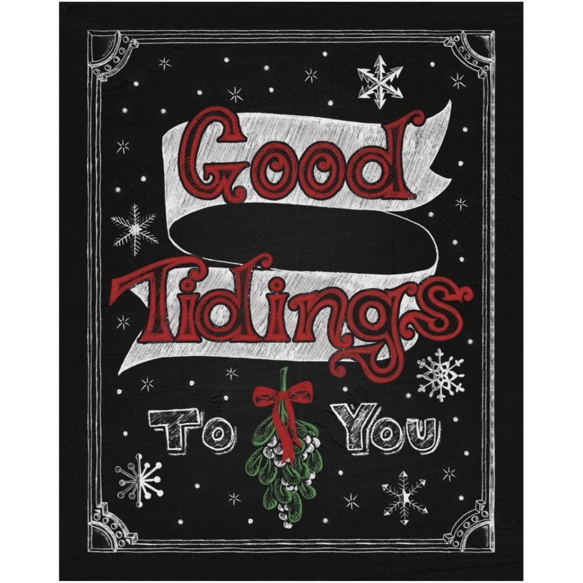 Christmas Chalkboard IV -Paper Art-30&quotx37"
