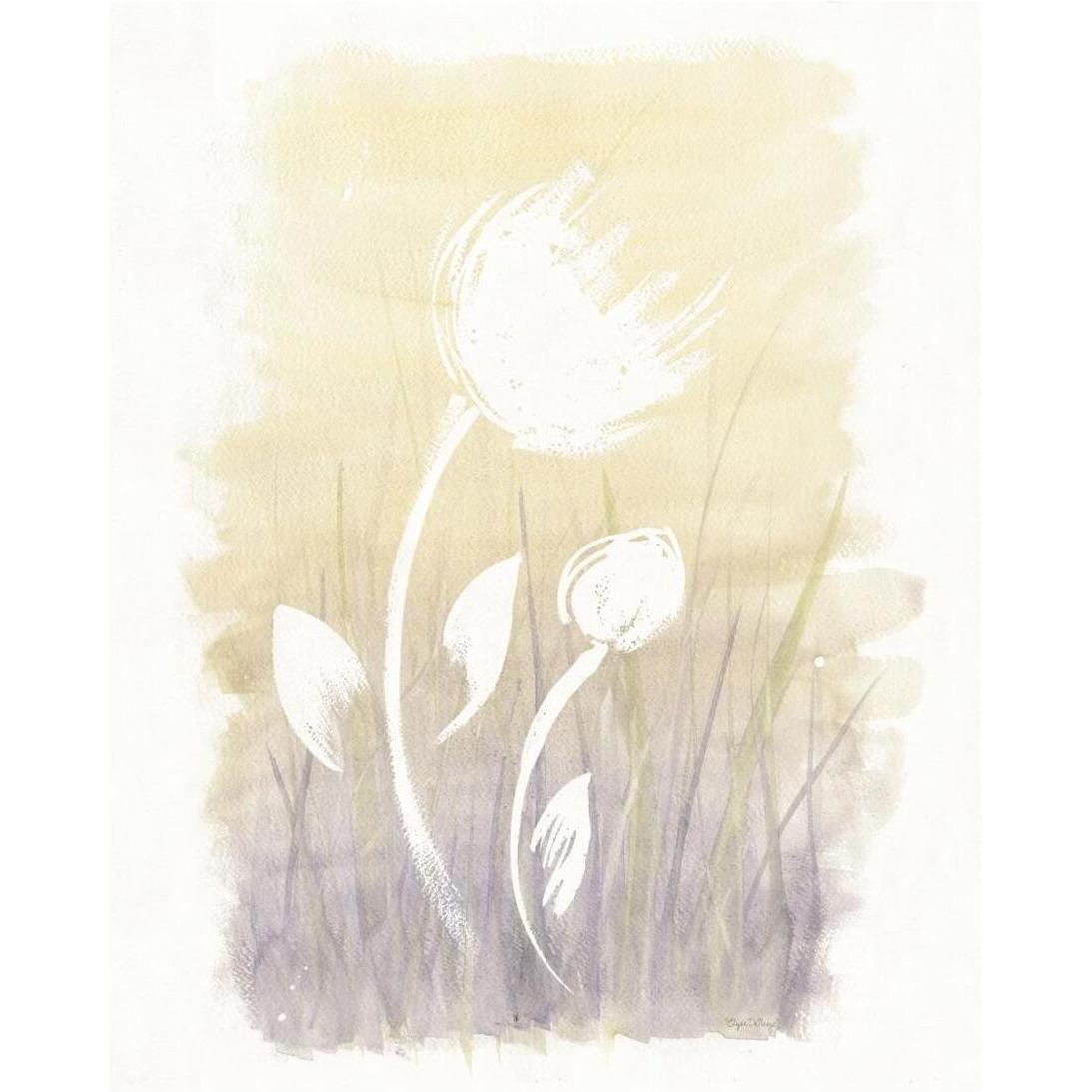 Floral Silhouette I -Paper Art-18&quotx22"