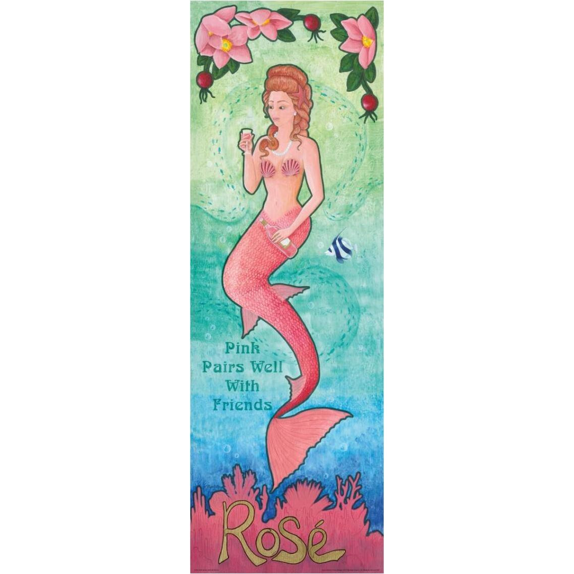 Nouveau Mermaid Rose v2 -Paper Art-14&quotx38"