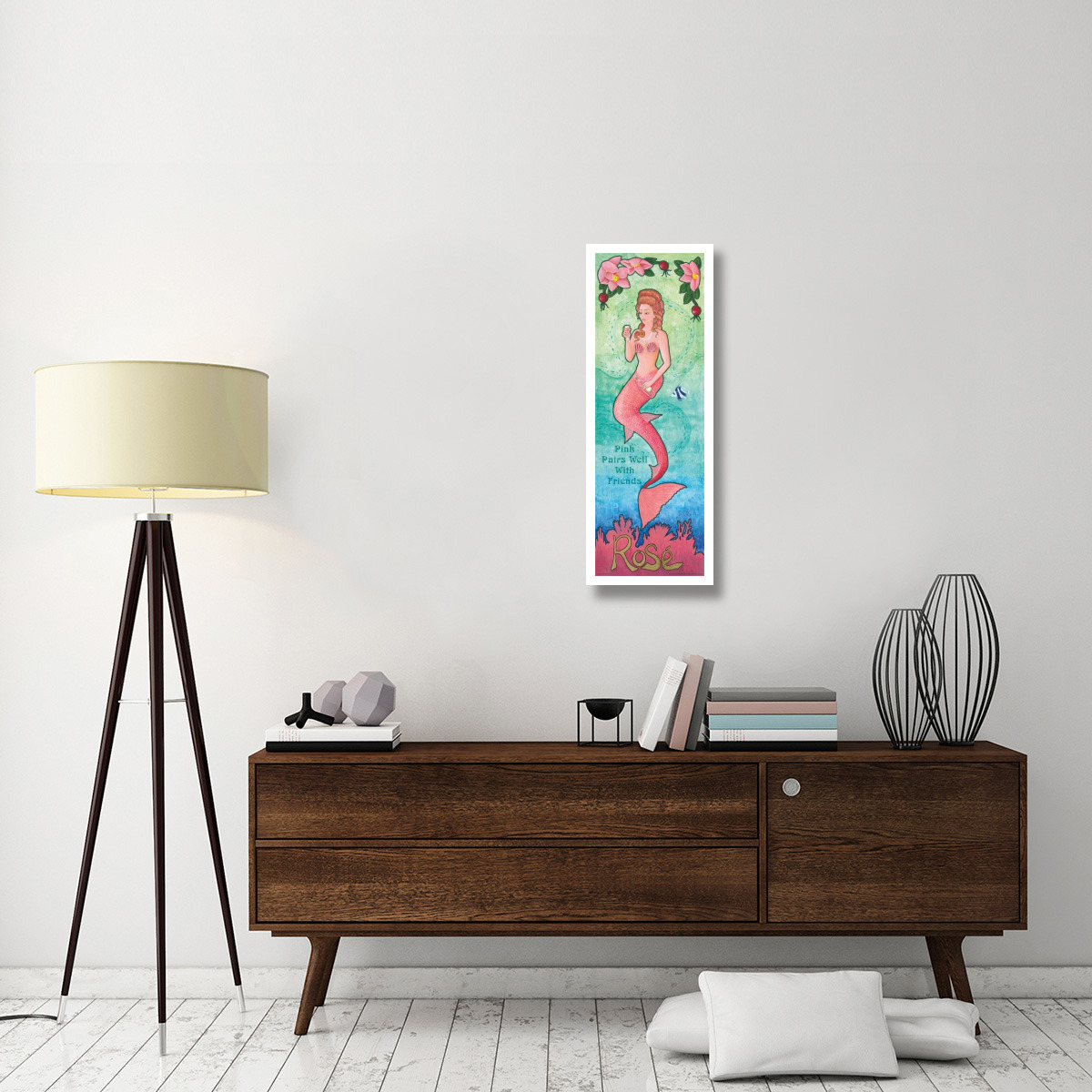 Nouveau Mermaid Rose v2 -Paper Art-14&quotx38"