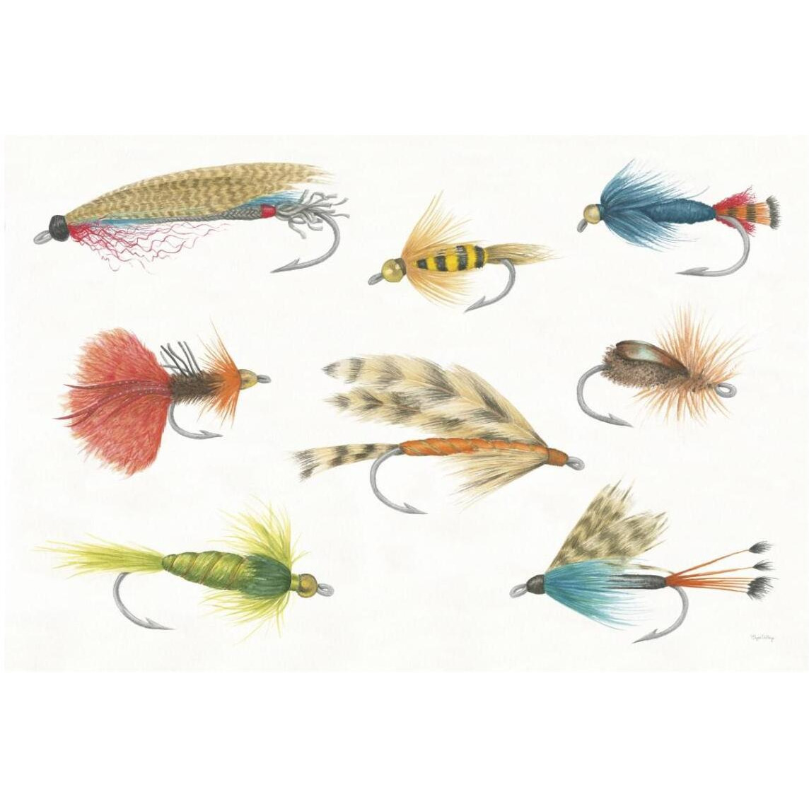 Gone Fishin I -Paper Art-20&quotx14"