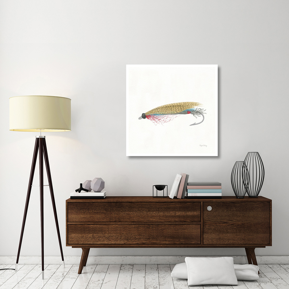 Gone Fishin III -Paper Art-38&quotx38"