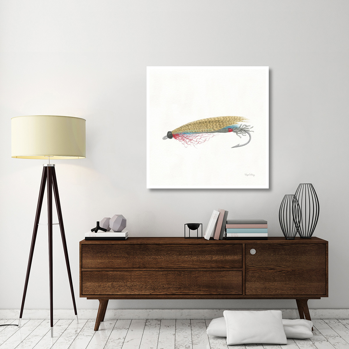 Gone Fishin III -Paper Art-42&quotx42"