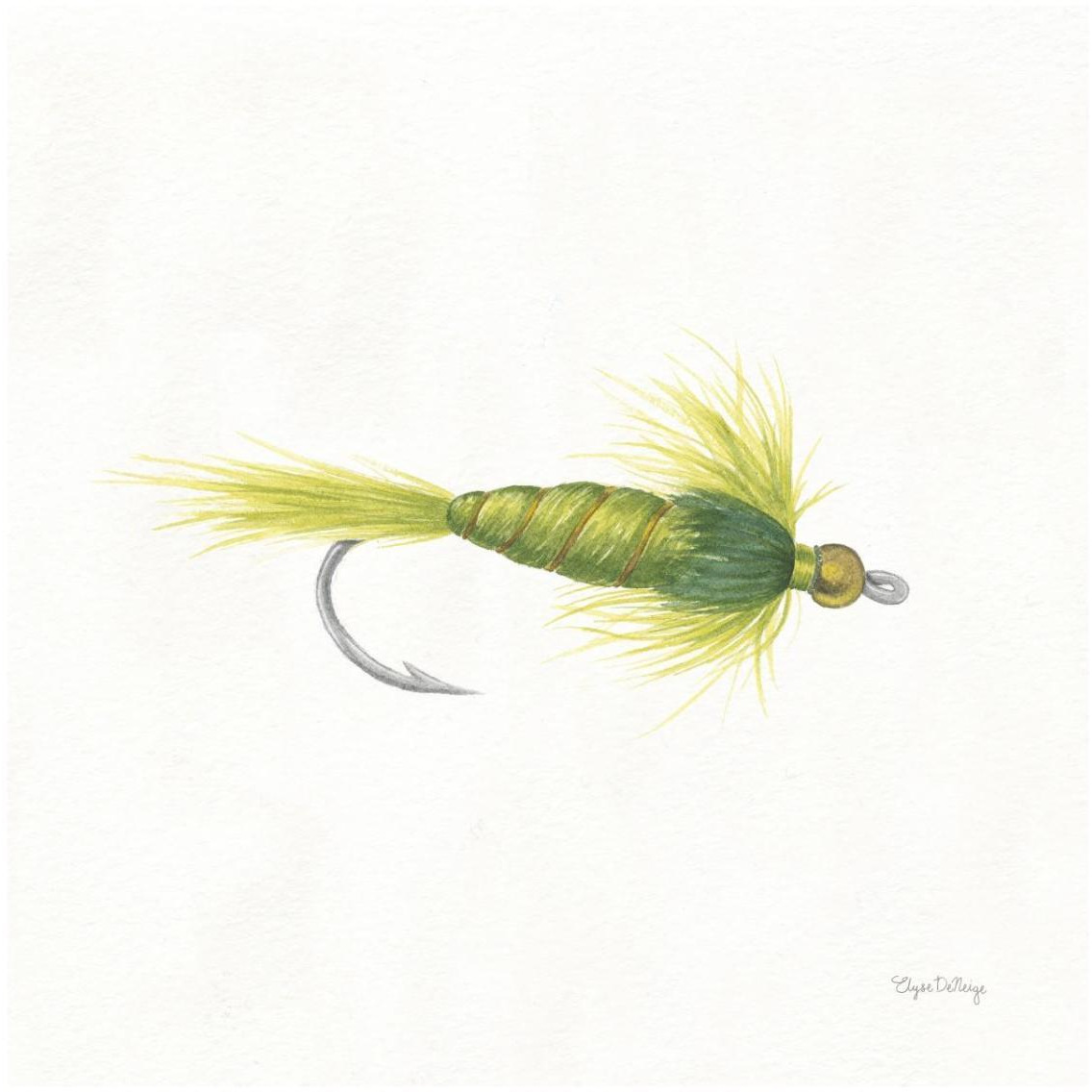 Gone Fishin IV -Paper Art-32&quotx32"